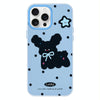For iPhone 11 Pro Max Skin Feeling Jelly TPU Hybrid PC Phone Case(Little Black Dog Blue)