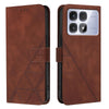 For Redmi K70 Ultra 5G Global Crossbody 3D Embossed Flip Leather Phone Case(Brown)
