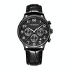 Ochstin 6050E Multifunctional Quartz Men Leather Watch(Black+Black)