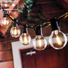G40-EU-25 G40 7.6m 175W E12 IP44 Waterproof Retro Filament Bulb String Light, 25 Bulbs LED Decorative Lamp for Garden, Engineering, Bar, Party, Wedding, AC 220V, EU Plug(Warm White)