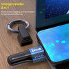 IVON CA90 2.4A USB to 8 Pin Portable Data Cable with Ring, Length: 14.5cm(Dark Gray)