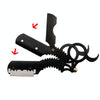 Manual Men Stainless Steel Ring Razor Without Blade(Black)