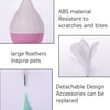 Interactive Cat Feather Tumbler Toy - White+Pink
