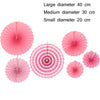 2 Packs  Birthday Party Wedding Color Three-Dimensional Folding Fan Round Paper Fan Garland Ornaments(Purple)