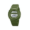 SKMEI 1821 Stainless Steel Buckle Silicone Strap Electronic Watch(Army Green)