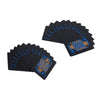 2 Set Plastic Waterproof PVC Poker Cards, Size:6.3 x 8.9cm(Blue+Gold)