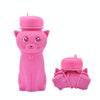 Cute Cartoon Foldable Sports Water Bottle, Color: Kitten (Red)