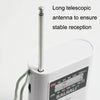 BAIJIALI KK-206 Mini Portable Radio Retro Pointer Multifunctional FM / AM Radio(White)