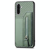 For Samsung Galaxy S25 5G Carbon Fiber Horizontal Flip Zipper Wallet Phone Case(Green)
