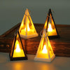 Cubic Triangle LED Electronic Candle Lights Pyramid Party Atmosphere Decoration Lamps(Black)