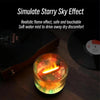 Colorful Light Flame Aromatherapy Humidifier Home Ambient Light Desktop Fragrance Diffuser(White)