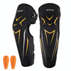 MOTOLSG 2 in 1 Knee Pads Motorcycle Bicycle Riding Warm Fleece Soft Protective Gear with CE Protector (Black Yellow)