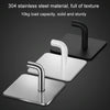 2pcs Stainless Steel Hooks Kitchen Bathroom Storage Behind Door Hooks With Adhesive, Style: Square White