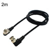 2m BNC Male Right Angle Coaxial Cable - CCTV & AV