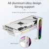 COOLMOON GH3 Computer ARGB Vertical Adjustable Lens Graphics Card Holder, Style: No Temperature Display Black
