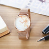 CAGARNY 6812 Round Dial Alloy Gold Case Fashion Couple Watch Men & Women Lover Quartz Watches with Stainless Steel Band