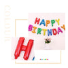 2 PCS 16 Inch Happy Birthday Letter Aluminum Film Balloon Birthday Party Decoration Specification(US Version Black)