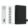 XBX09L 50W 5V 2.4A 10 USB Ports Quick Charger Travel Charger, EU Plug(White)