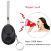 120dB Personal Safety Alarm Keychain with LED Light - Black