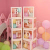 Wedding Birthday Party Decoration Transparent Letter Balloon Box(White Love)