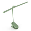TD5 Double Lamp Head USB Desktop Clip Table Lamp,Style: Rechargeable Version (Green)
