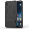 Shockproof PC + TPU Case for Huawei Y7(2019), with Holder(Black)