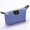 Striped Dumpling Cosmetic Bag Travel Folding Toiletry Bag(Blue)