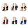 Lace Yoga Socks Non-Slip Five Finger Sports Cotton Socks Fashion Open Toe Dance Socks, Size: One Size(Red Wine)
