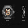 BAOGELA 1902 Skull Luminous Dial Silicone Strap Quartz Watch For Men(Black)