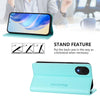 For Samsung Galaxy A04 Core RC01 Dual-Folded Magnetic Suction RFID Leather Phone Case(Mint Green)