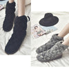 A1 Autumn and Winter Knitted Wool Fleece Thickened Non-slip Boots, Size: 36(Grey)