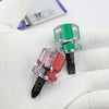 2 PCS Mini Portable Radish Head Screw Driver Transparent Handle Repair Hand Tools(Slotted Screwdriver)