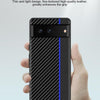 For Google Pixel 7 5G Ultra-thin Carbon Fiber Texture Splicing Phone Case(Blue)