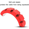 5 PCS 4 Holes Bear Silicone Desktop Data Cable Organizing And Fixing Device(Sand Pink)