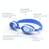 Star Pattern Anti-fog Silicone Swimming Goggles with Ear Plugs for Children(Blue)
