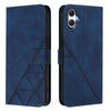 For Samsung Galaxy A06 5G Crossbody 3D Embossed Flip Leather Phone Case(Blue)