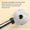 25mm No Bounce Mounting Hammer Handmade DIY Double Face Tap Rubber Hammer