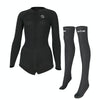 SLINX 1832 2 in 1 2mm Neoprene Super Elastic Warm One-piece Bikini Quick-drying Wetsuit for Women, with Warm Diving Stocking, Size: M