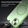 For iPhone 15 Plus MagSafe Frosted Translucent TPU + PC Full Coverage Phone Case(Green)