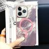 For iPhone 12 Pro Tinfoil Texture MagSafe PC Phone Case(Pink)