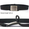 AWMN Metal Nylon Magnetic Buckle Fashion Casual Men Belt, Length: 125cm(Black Cap Army Green)