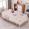 Simple Fabric Lace Rectangular Tablecloth, Size: 60x130cm(Italian Velvet Coffee)