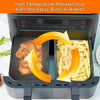 For Ninja DZ201 Air Fryer Silicone Mat Foldable Reusable Basket Tray(Black)
