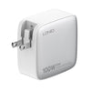 LDNIO Q408 100W GaN USB+3 USB-C / Type-C Interface Charger with 1m 100W USB-C / Type-C to USB-C / Type-C Data Cable, Plug Type:US Plug(White)