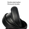 Dandali Casual Men Automatic Buckle Belt Business Soft Leather Pants Band, Length (cm): 115cm(ZD-9)