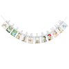 1St Baby 12 Months Birthday Pull Flag Photo Wall Slogan Banner Month Photo Clip Flower(Silver  number)