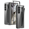 For Samsung Galaxy Z Fold6 GKK Integrated PC Phone Case with Pen Slot, Include Pen(Black)