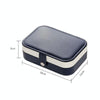 Double-Layer Jewelry Storage Box Earrings Ring Portable Flannel Jewelry Box(Blue)