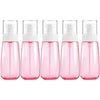 5 PCS Travel Plastic Bottles Leak Proof Portable Travel Accessories Small Bottles Containers, 100ml(Pink)