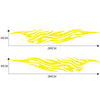 2 PCS/Set D-476 Fire Element Pattern Car Modified Decorative Sticker(Yellow)